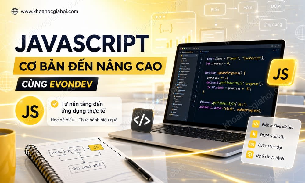 Khoá Học Javascript Cơ Bản Đến Nâng Cao Cùng Evondev