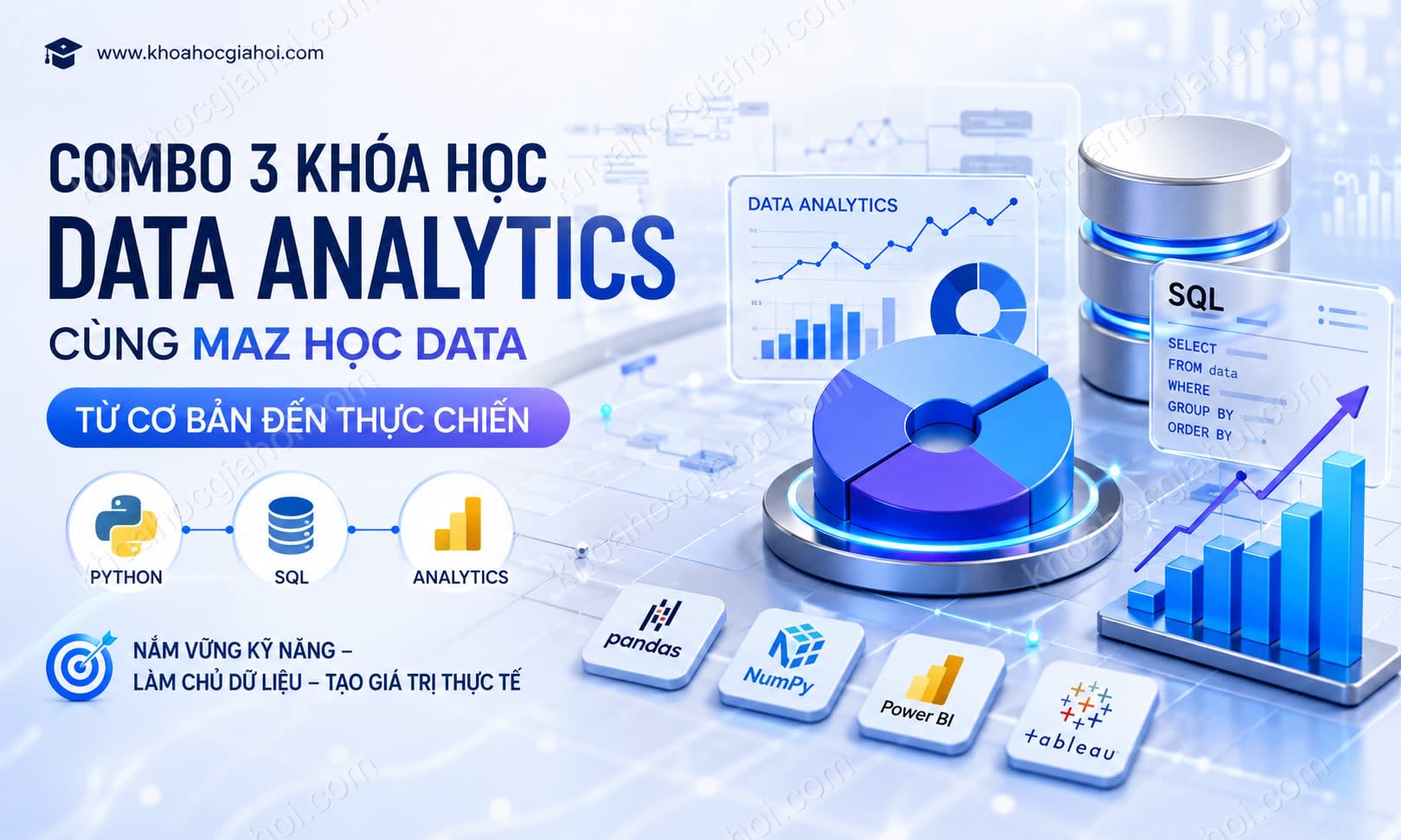 Combo 3 Khóa Học Phân Tích Dữ Liệu Từ Cơ Bản Đến Thực Chiến Cùng Maz Học Data Combo 3 Khóa Học Phân Tích Dữ Liệu Từ Cơ Bản Đến Thực Chiến Cùng Maz Học Data