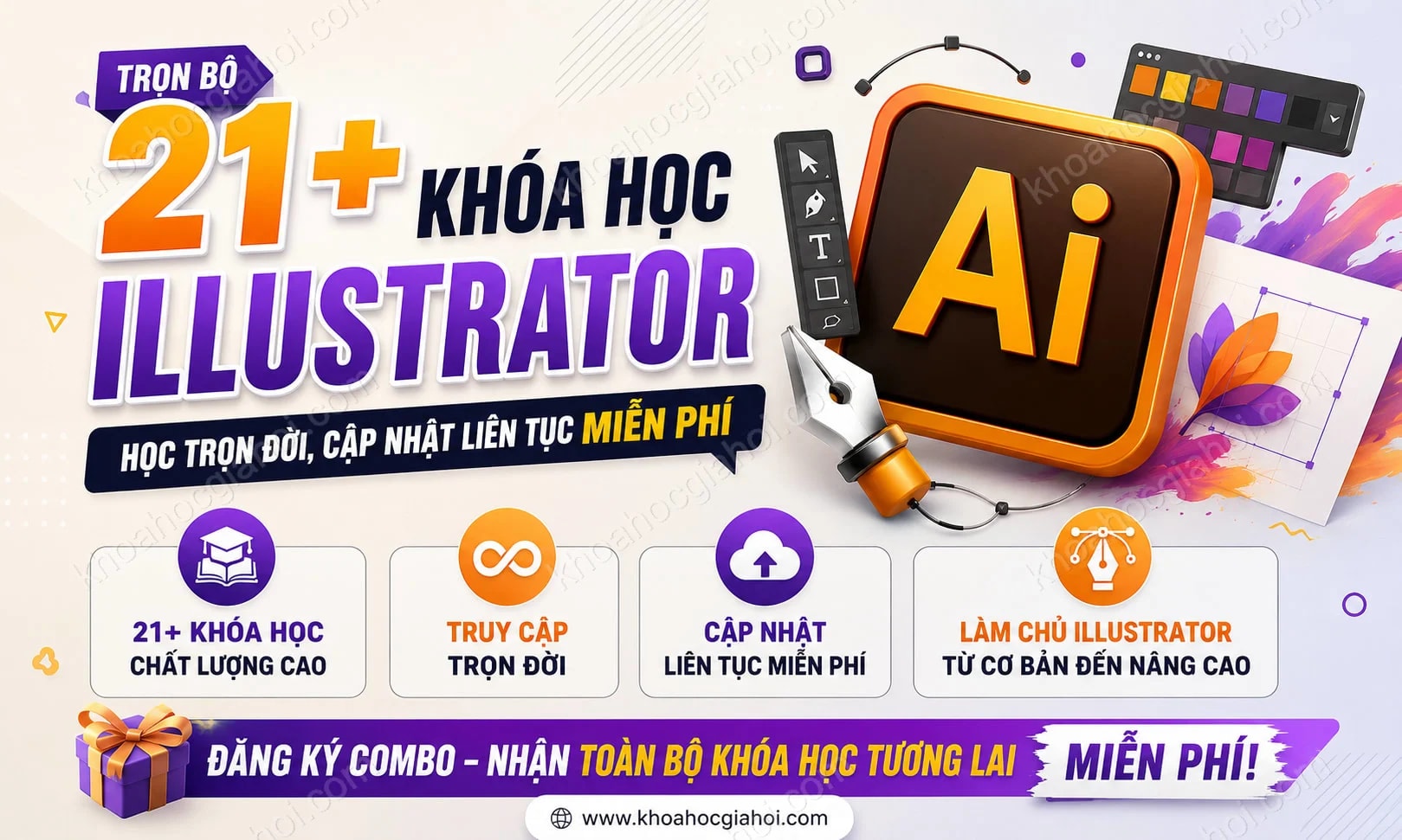 Trọn Bộ 21+ Khóa Học Illustrator – Học Trọn Đời, Cập Nhật Liên Tục Miễn Phí Trọn Bộ 21+ Khóa Học Illustrator – Học Trọn Đời, Cập Nhật Liên Tục Miễn Phí