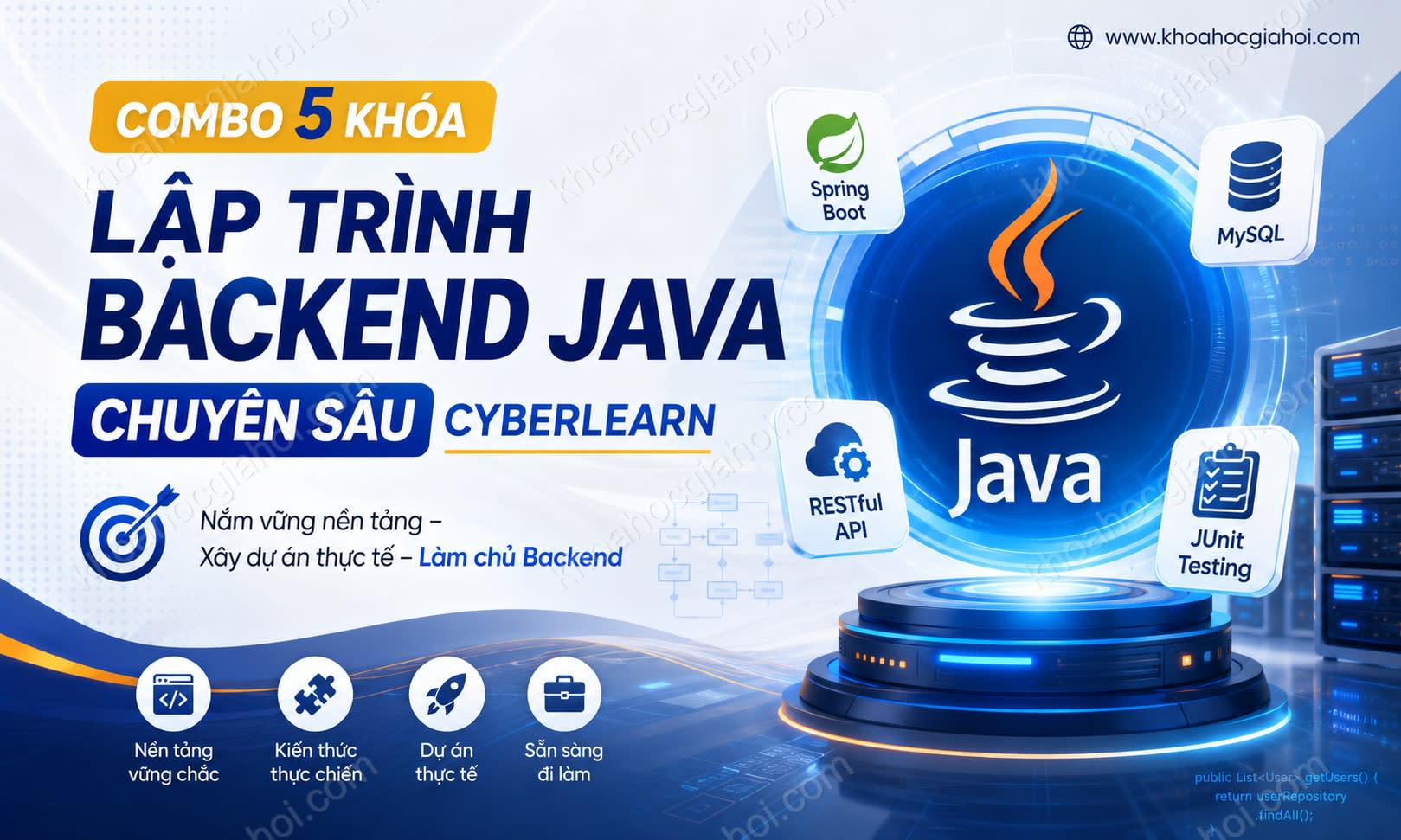 Combo 5 Khóa Lập Trình Backend Java Chuyên Sâu CyberLearn Combo 5 Khóa Lập Trình Backend Java Chuyên Sâu CyberLearn