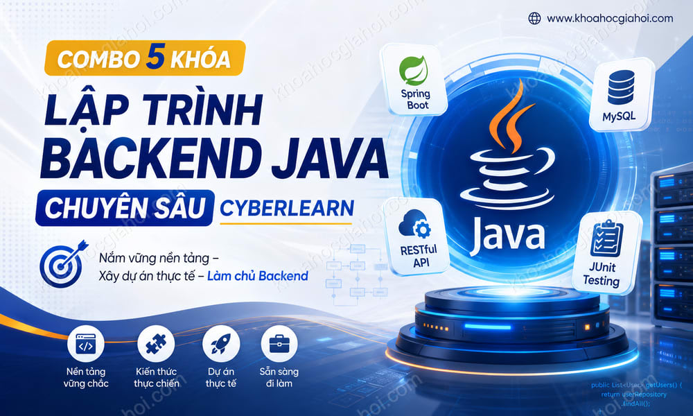 Combo 5 Khóa Lập Trình Backend Java Chuyên Sâu CyberLearn