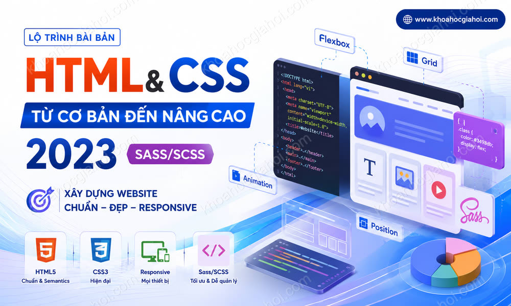 Khóa Học Html Css Từ Cơ Bản Đến Nâng Cao 2023 (SASS)