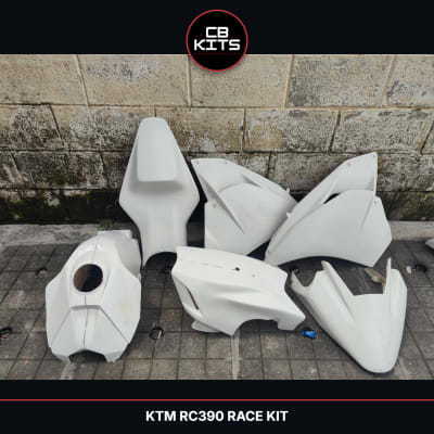 KTM RC 390 Full Race Fairing Kit including Headlight Fairing, Tank Cover, Side Fairing, Underbelly 