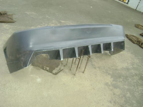 Mitsubishi Lancer Mitsubishi Lancer Back Bumper with Diffuser (Fiberglass)