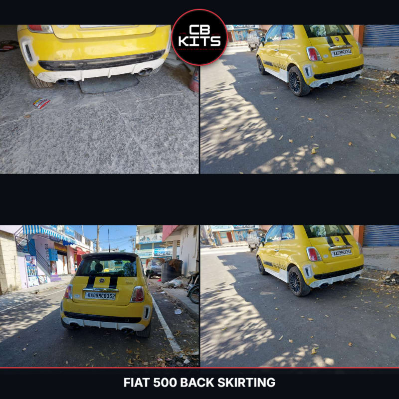 Fiat 500 Back Skirting (Fiberglass)