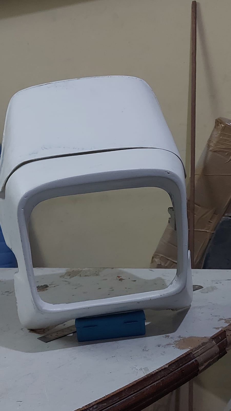 Single Piece of Yamaha RX115 Headlight Mask with Fiber Visor