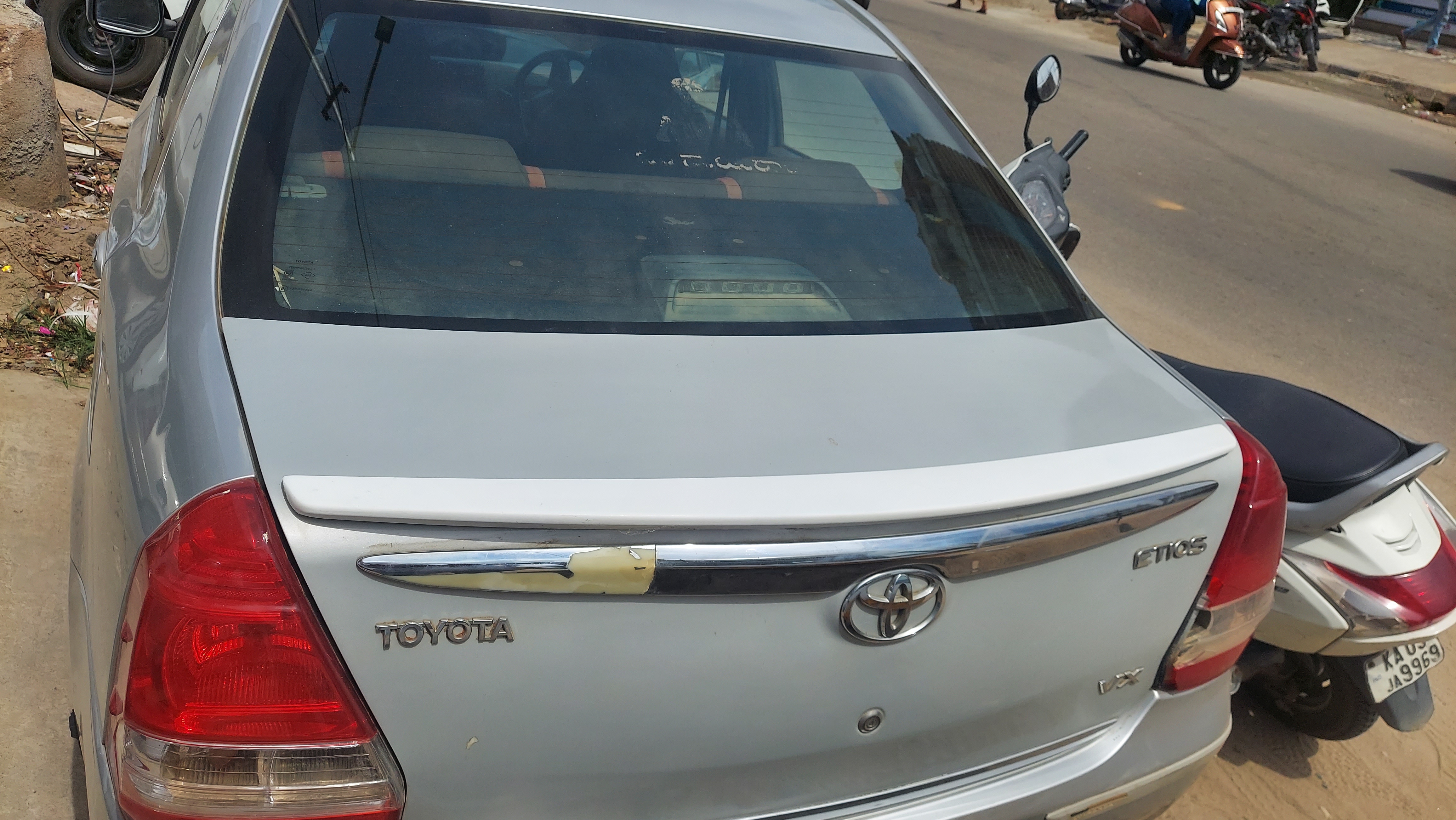 Toyota Etios Fiber Lip Spoiler - Design 2 - Front Angle