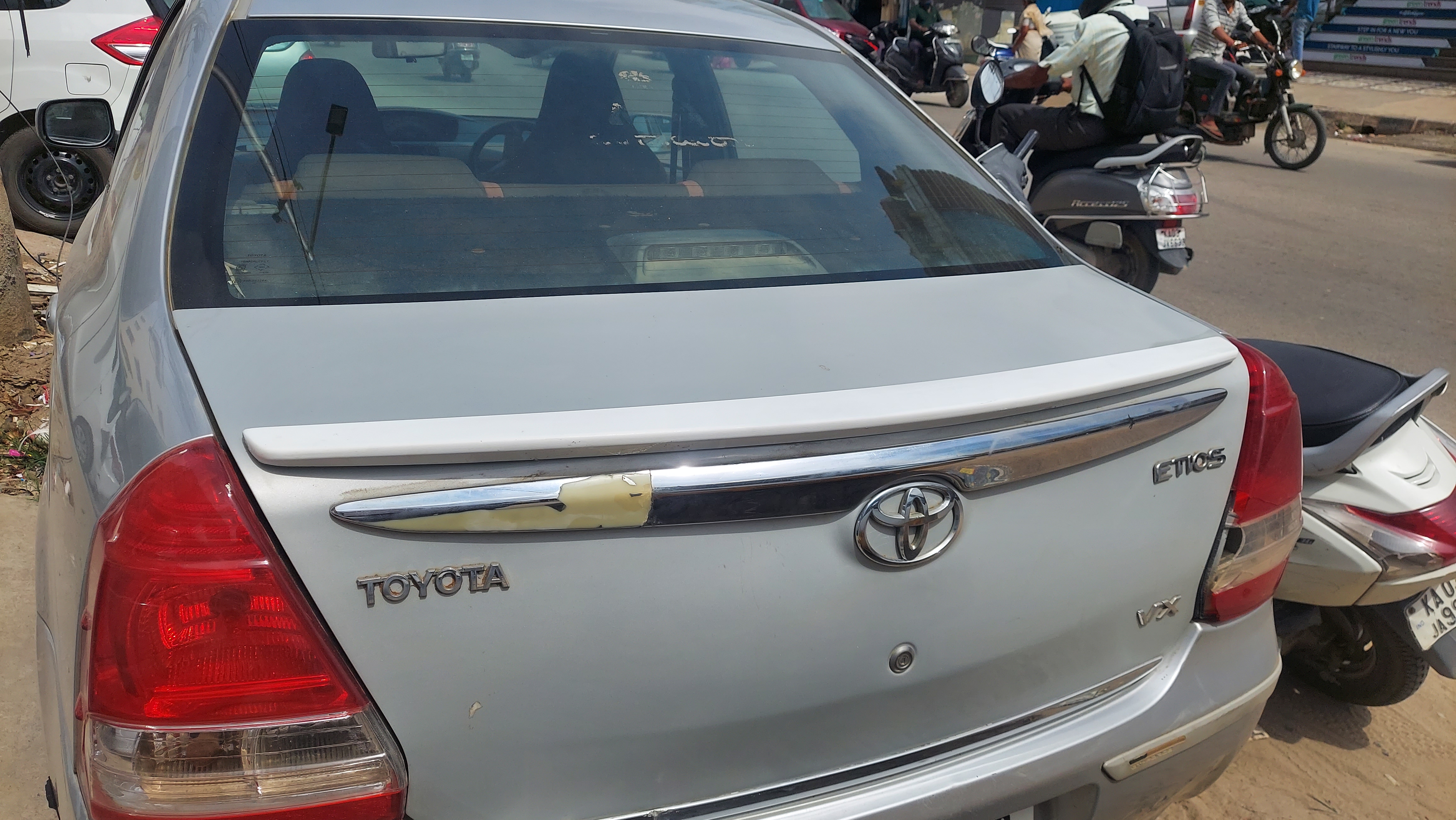Toyota Etios Fiber Lip Spoiler - Design 2 - Side Angle