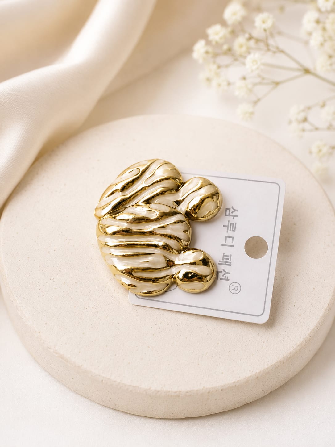 Elegant Gold-Toned Clip-On Earrings for Non-Pierced Ears