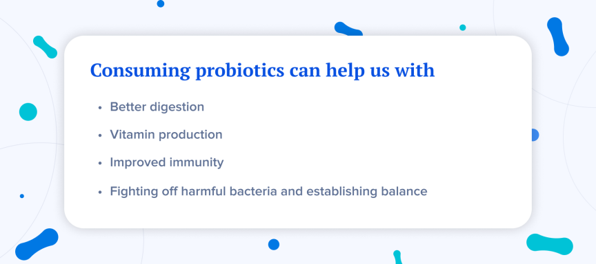 benefits of probiotics and healthy food for better health