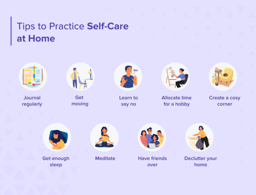 tips to practise self-care at home