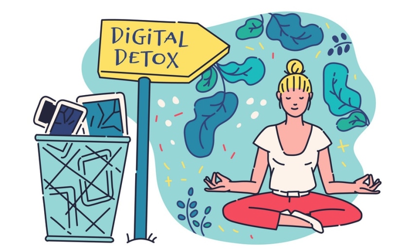 Stress relief through digital detox