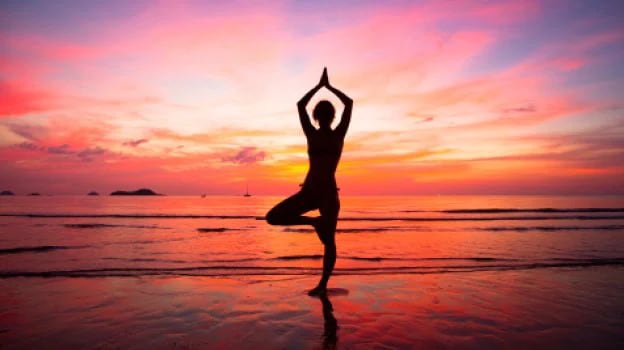 Woman doing Surya Namaskar