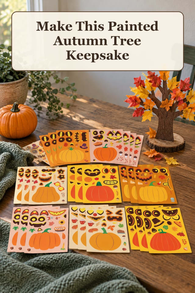 modern fall tree crafts for kids: autumn kids crafts and fall leaf art for inspired maker time maker-lifestyle pin