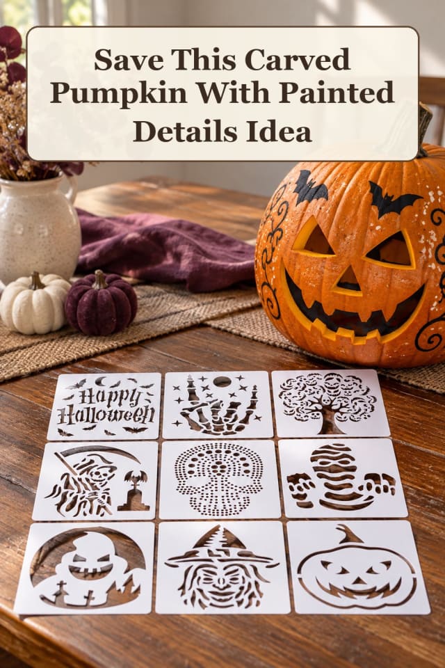 beginner Halloween pumpkin carving ideas with easy jack o lanterns and pumpkin decorating tools maker-lifestyle pin