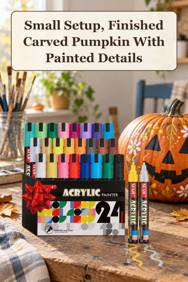 weekend Halloween pumpkin carving ideas with easy jack o lanterns and pumpkin decorating tools maker-lifestyle pin