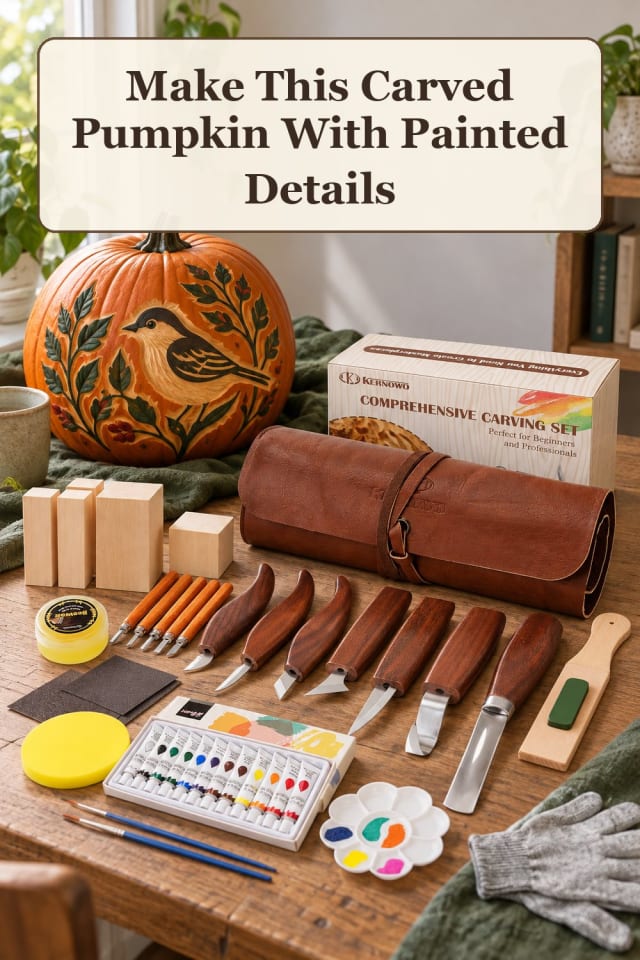 modern Halloween pumpkin carving ideas with Halloween craft ideas and pumpkin decorating tools maker-lifestyle pin