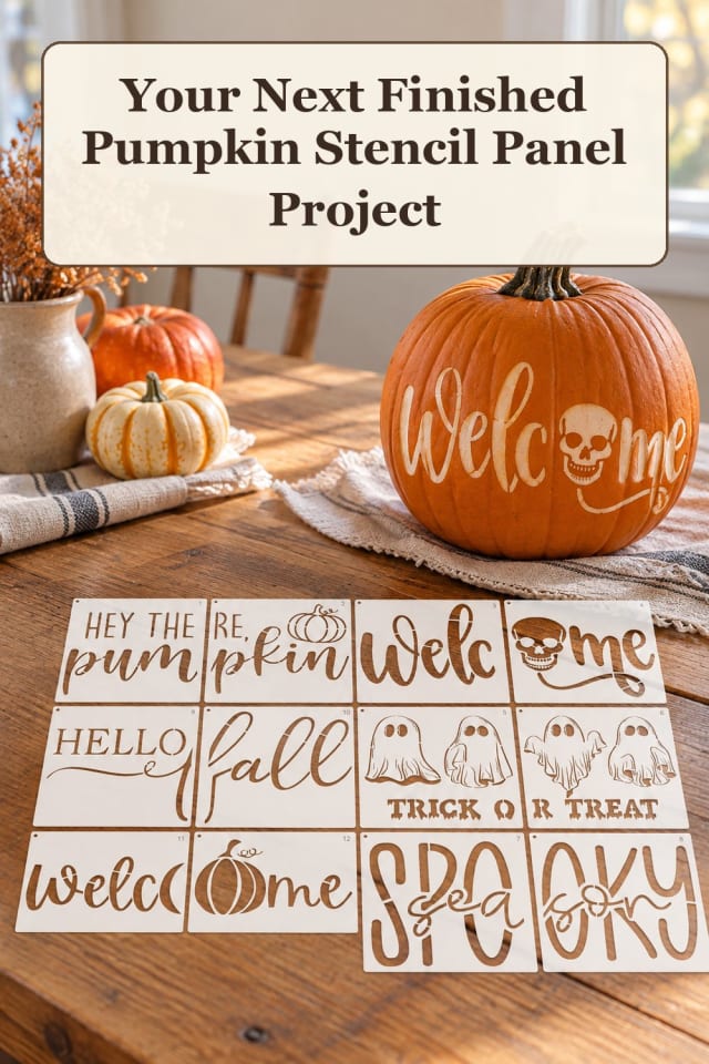budget pumpkin carving and stencils: pumpkin stencil ideas and reusable craft stencils at home maker-lifestyle pin
