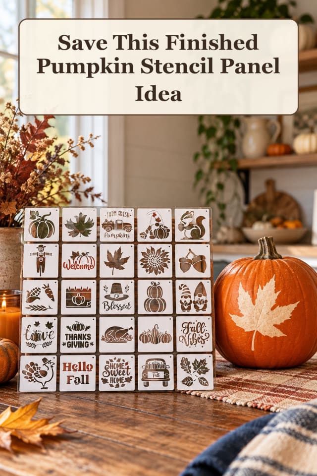rustic pumpkin carving and stencils: pumpkin stencil ideas and reusable craft stencils at home maker-lifestyle pin
