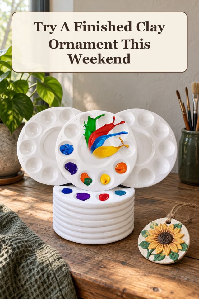 cozy clay painting techniques: acrylic craft paint and painted clay ideas for easy fall crafts maker-lifestyle pin