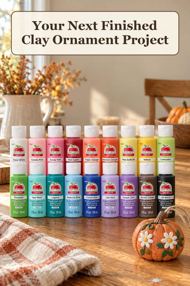 budget clay painting techniques: painted clay ideas and polymer clay tools for easy fall crafts maker-lifestyle pin