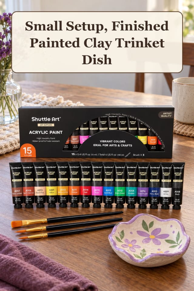 family clay painting techniques: painted clay ideas and polymer clay tools for easy fall crafts maker-lifestyle pin