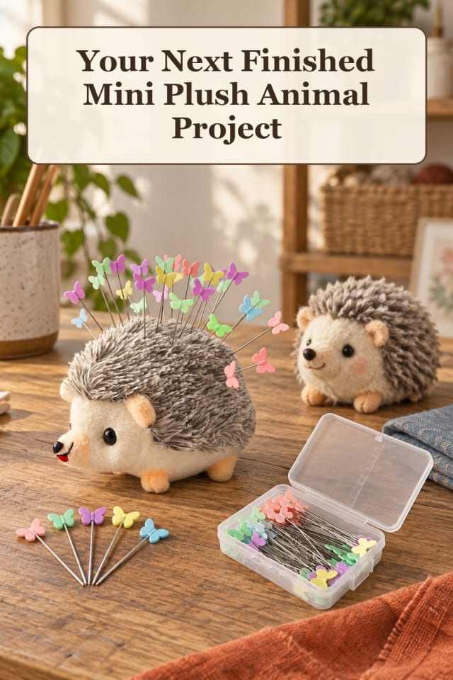 colorful sewing plushies with beginner sewing projects and plushie sewing supplies for makers maker-lifestyle pin
