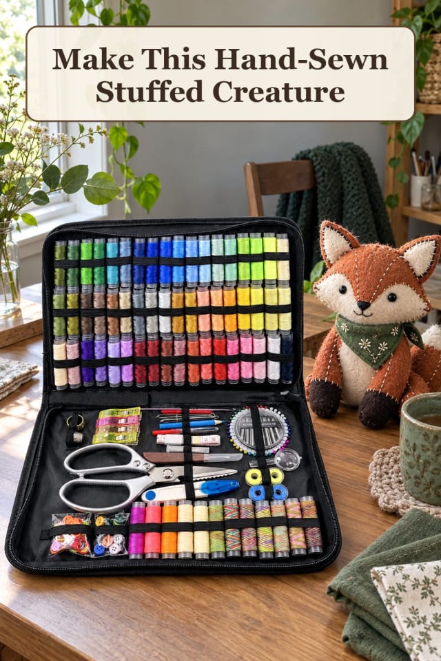 modern sewing plushies: plushie sewing supplies and stuffed animal crafts for easy fall crafts maker-lifestyle pin