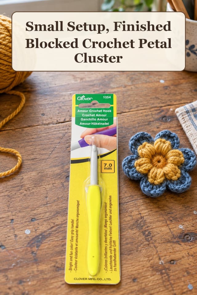 weekend crochet petal patterns with cotton yarn projects and crochet blocking tools for makers maker-lifestyle pin