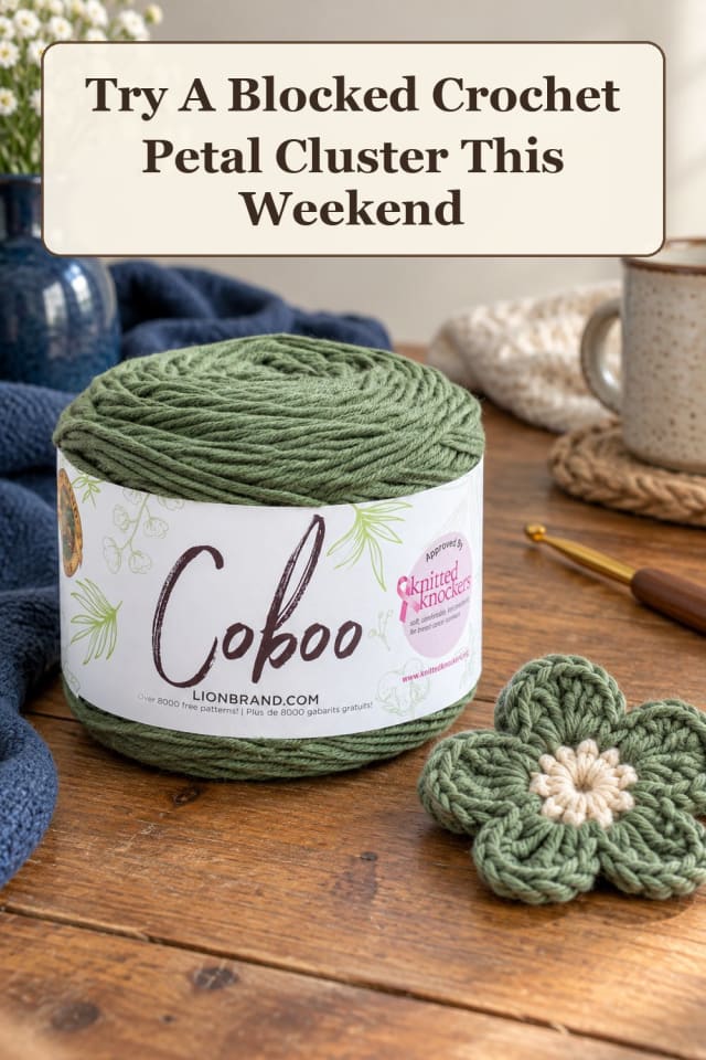 festive crochet petal patterns with cotton yarn projects and crochet blocking tools for makers maker-lifestyle pin