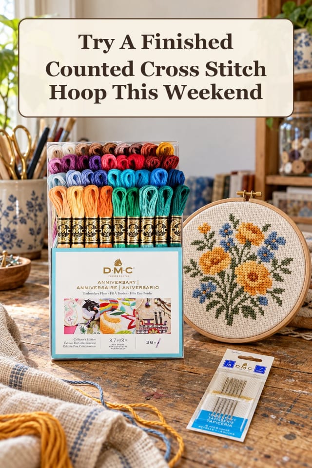 playful cross stitch patterns: beginner needlework projects and embroidery floss ideas at home maker-lifestyle pin