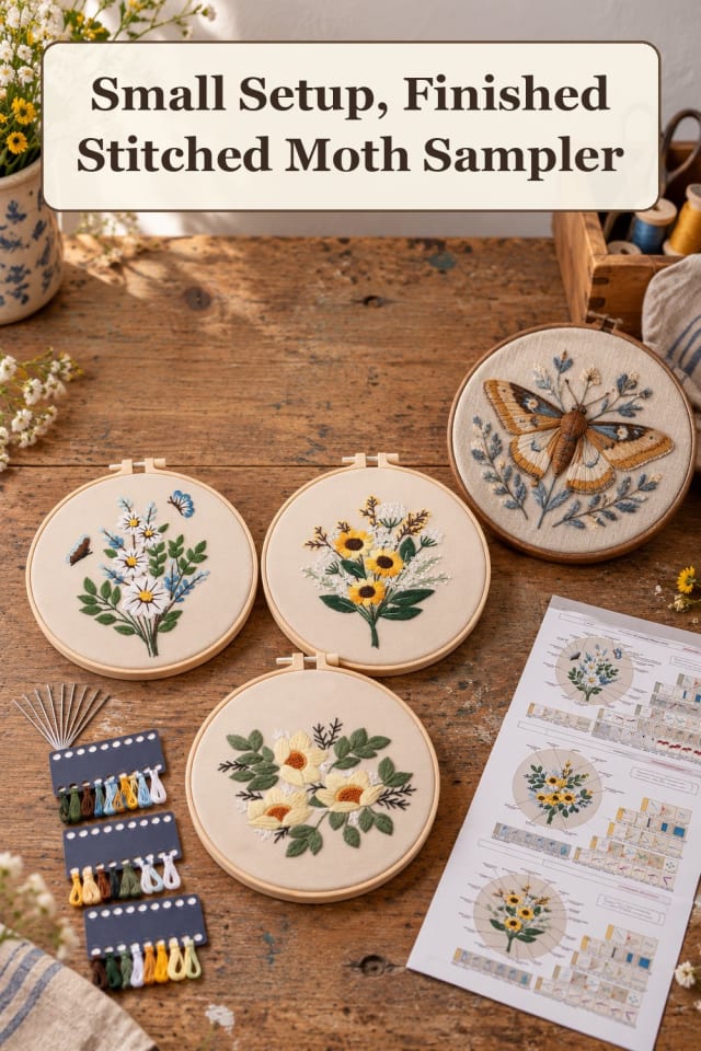 weekend butterfly embroidery patterns: beginner embroidery kits and butterfly needlework ideas maker-lifestyle pin