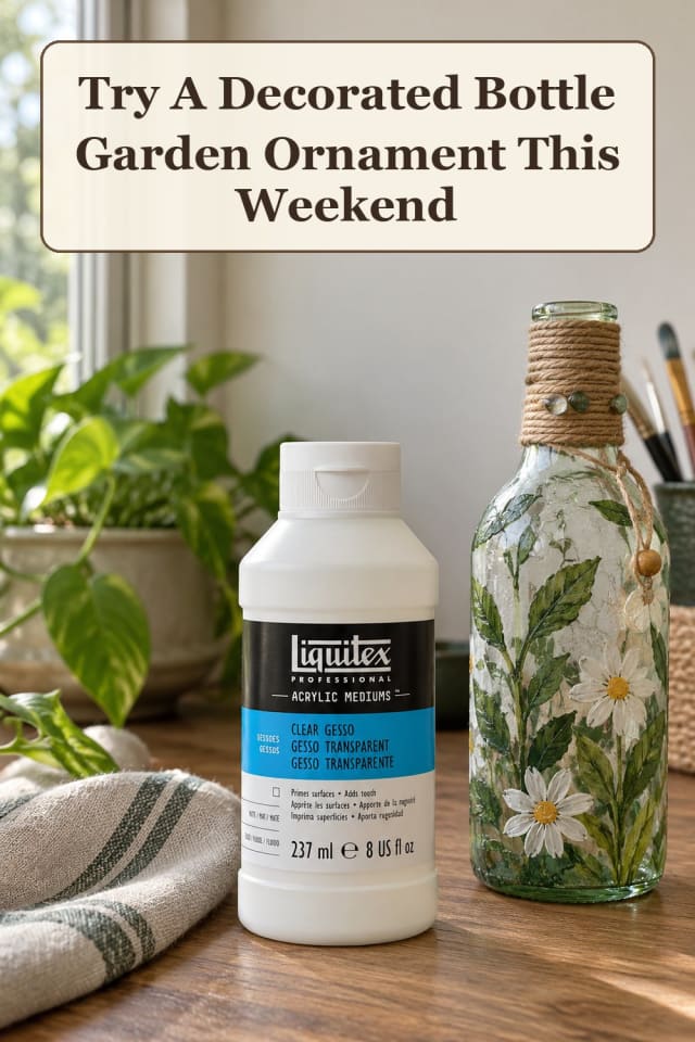 cozy plastic bottle crafts with bottle painting supplies and recycled bottle ideas for makers maker-lifestyle pin