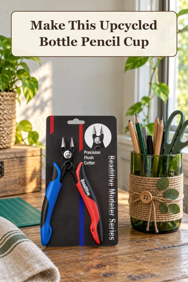 modern plastic bottle crafts with bottle painting supplies and upcycled kids crafts for makers maker-lifestyle pin