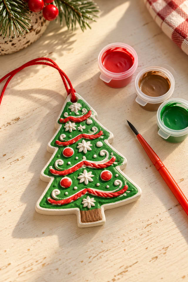 Plaster Christmas Ornament Paint Kit with Folk Holiday Shapes maker-lifestyle pin