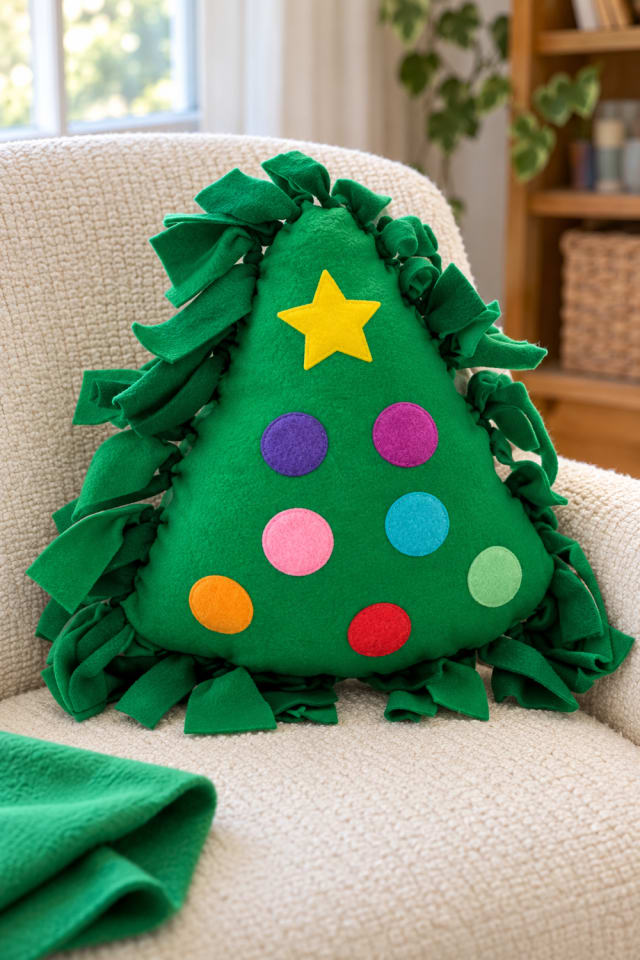 Christmas Tied Pillow Craft Kit Assortment with Three Cozy Designs maker-lifestyle pin