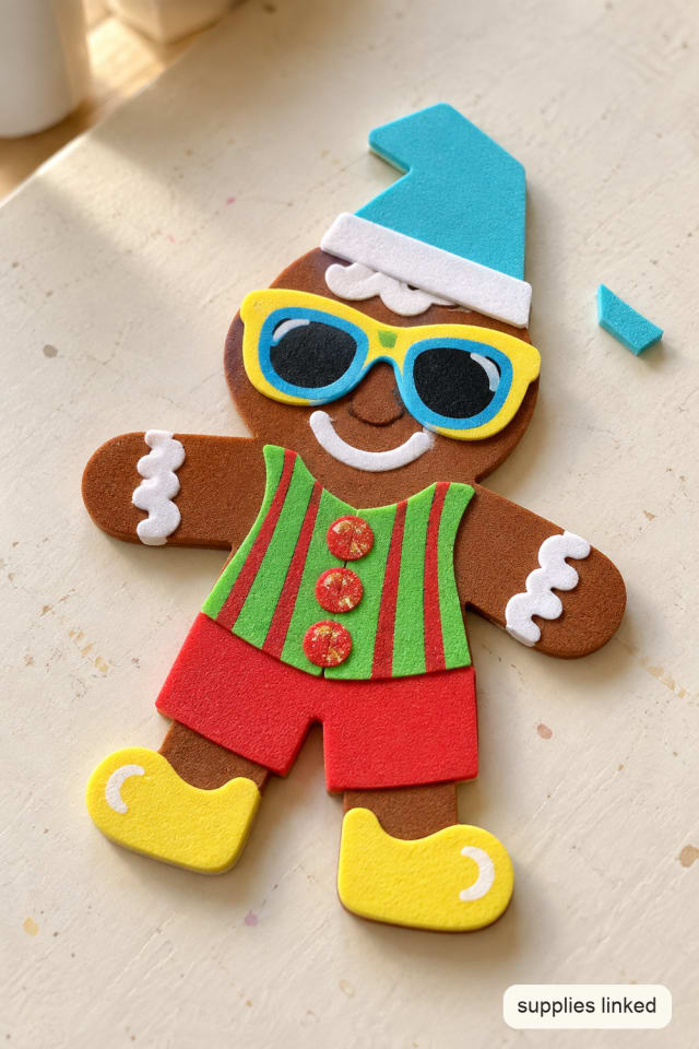 Silly Gingerbread Character Magnet Kit with Bright Holiday Outfits maker-lifestyle pin