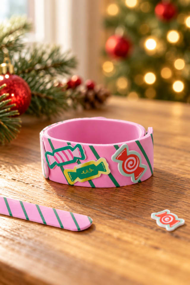 A Time for Joy Christmas Bracelet Craft Kit | holiday craft ideas | DIY project guide maker-lifestyle pin