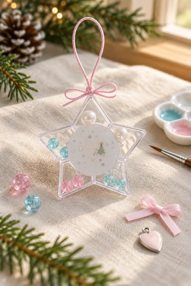 Christmas Metal Bag Charm in Plastic Star Ornament Craft Kit | holiday craft | DIY ideas maker-lifestyle pin