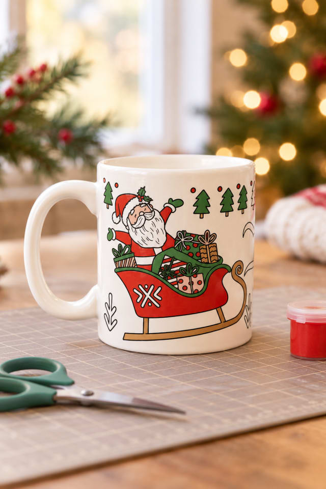 Fireside Folk Paint Your Own Ceramic Christmas Coffee Mug Craft Kit | holiday craft | DIY ideas maker-lifestyle pin