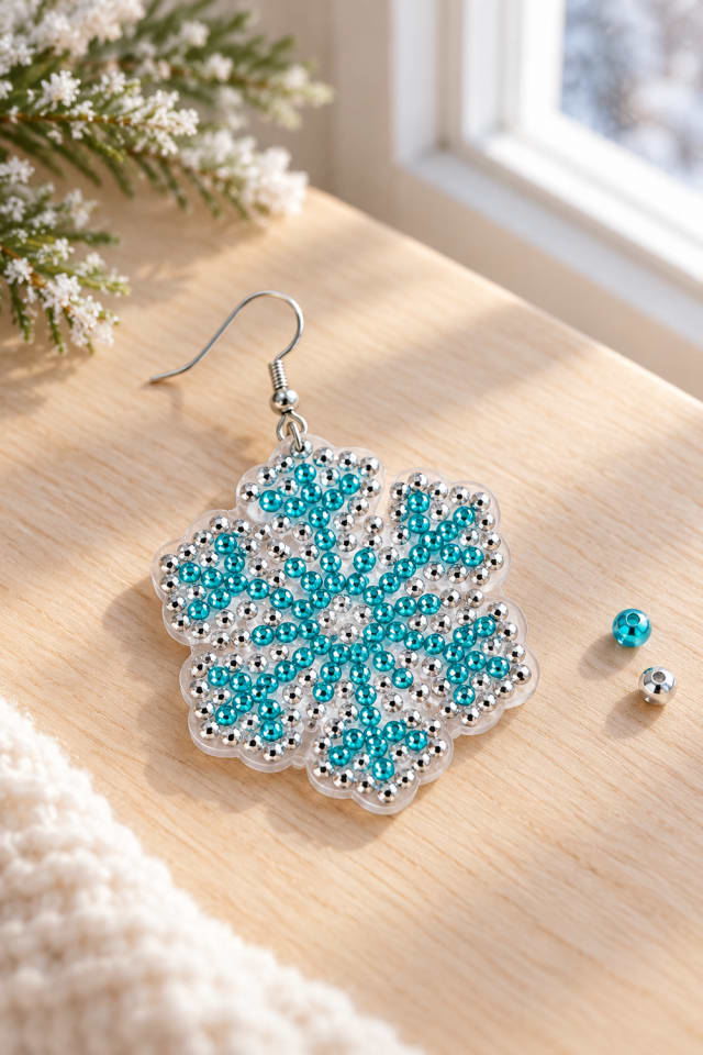 Once Upon a Snowfall Earrings Crystal Dot Craft Kit | holiday DIY | craft project ideas maker-lifestyle pin