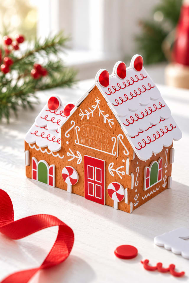Fireside Folk Santa's Workshop 3D Scene Foam Craft Kits | holiday DIY | craft project ideas maker-lifestyle pin