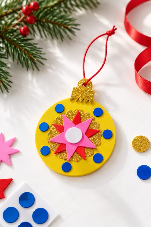 Fireside Folk Bright Colors Hanging Ornament Craft Kit | holiday DIY | craft project ideas maker-lifestyle pin