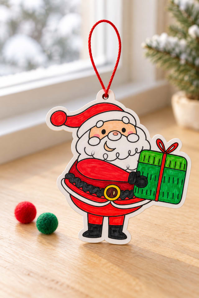 Color Your Own Pop-Out Winter Ornaments Craft Kit with Markers | holiday craft | DIY ideas maker-lifestyle pin