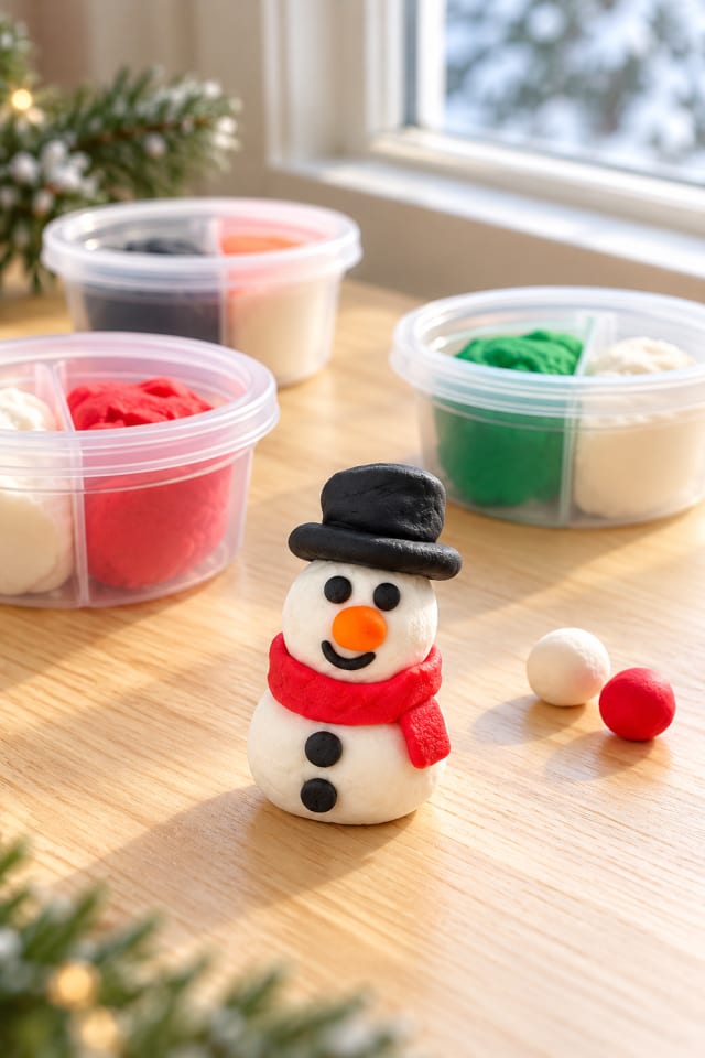 Christmas Character 4-Color Dough Handouts Set | holiday craft ideas | DIY project guide maker-lifestyle pin