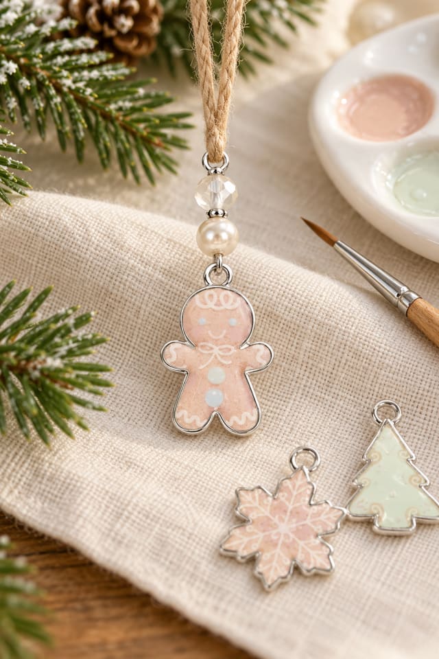 Christmas Enamel Charms for Holiday Jewelry | holiday craft ideas | DIY project guide maker-lifestyle pin