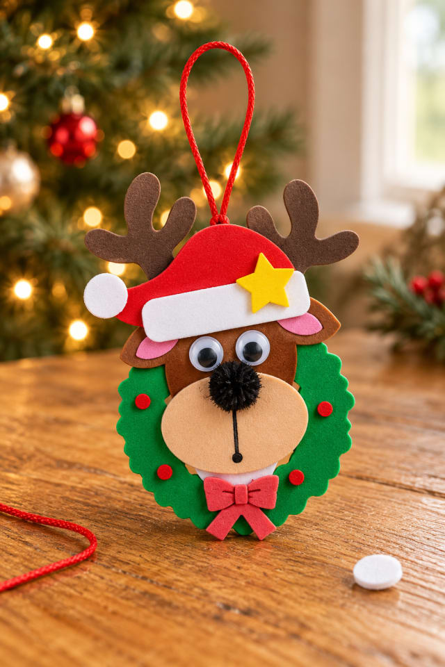 Reindeer Christmas Ornament Craft Kit | Christmas craft project | holiday DIY supplies maker-lifestyle pin