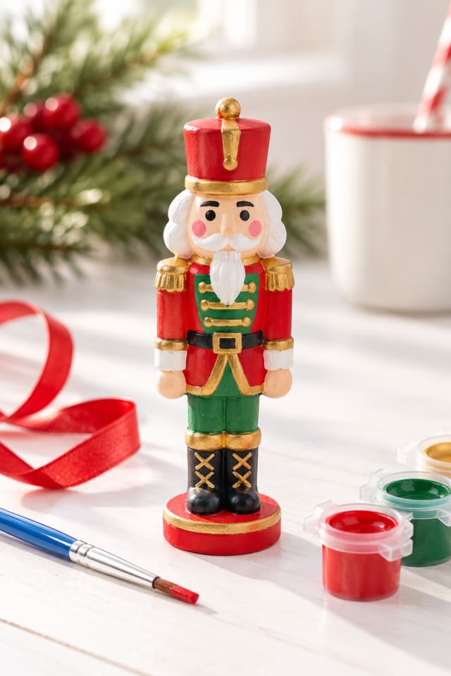 Paint Your Own Christmas Nutcrackers Plaster Craft Kit | holiday DIY | craft project ideas maker-lifestyle pin