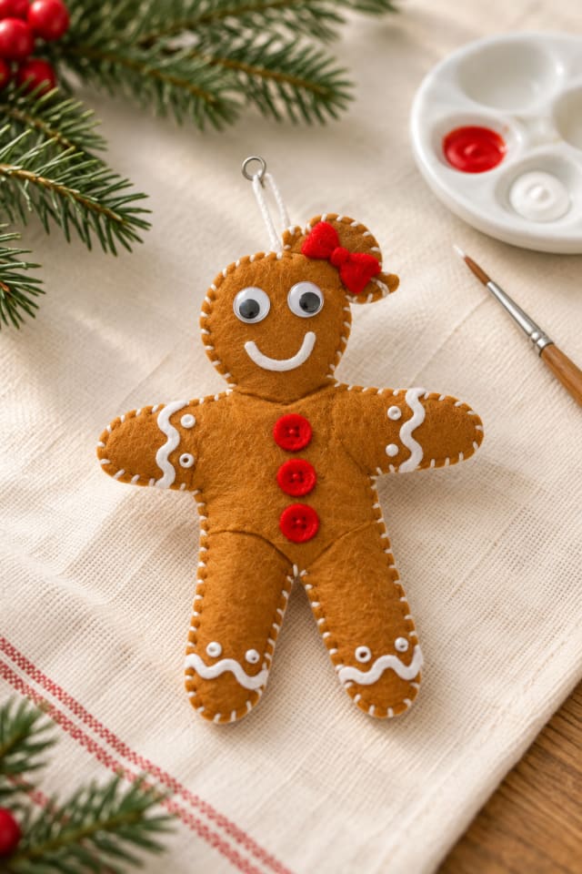 Sew Your Own Christmas Gingerbread Character Felt Craft Kits | holiday craft | DIY ideas maker-lifestyle pin