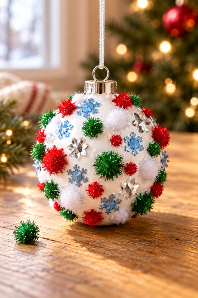 DIY Glazed Christmas Ball Ceramic Ornament Craft Kit | holiday DIY | craft project ideas maker-lifestyle pin